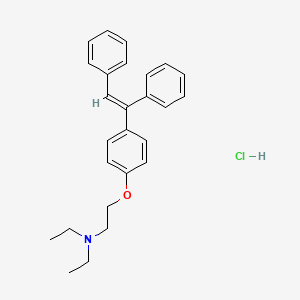 Chemical structure of 2-(4-(1,2-Diphenylvinyl)phenoxy)ethyl(diethyl)ammonium chloride