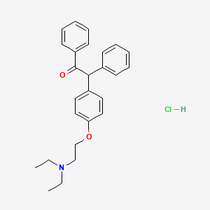 Chemical structure of Deschloro-1,2-dihydro-2-oxo Clomiphene Hydrochloride Salt