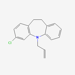 Chemical structure of 2-Chloro-11-prop-2-enyl-5,6-dihydrobenzo[b][1]benzazepine