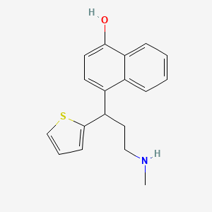 Chemical structure of 4-(3-(Methylamino)-1-(2-thienyl)propyl)-1-naphthalenol