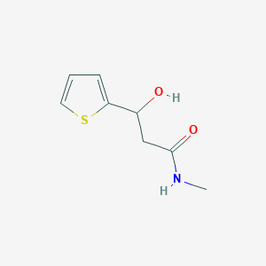 Chemical structure of 3-Hydroxy-N-methyl-3-(thiophen-2-yl)propanamide