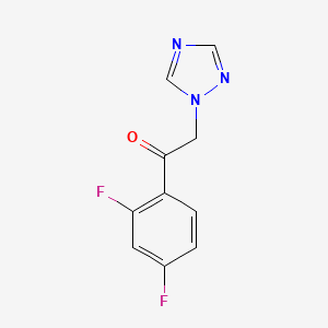Chemical structure of 1-(2,4-Difluorophenyl)-2-(1H-1,2,4-triazol-1-yl)ethanone