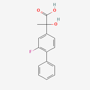 Chemical structure of 2-(2-Fluorobiphenyl-4-yl)-2-hydroxypropanoic acid