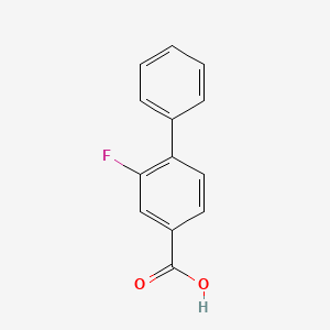 Chemical structure of 2-Fluorobiphenyl-4-carboxylic acid