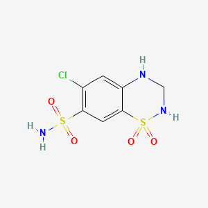 Chemical structure of Hydrochlorothiazide
