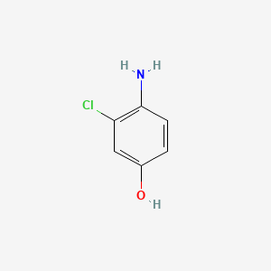 Chemical structure of 4-Amino-3-chlorophenol