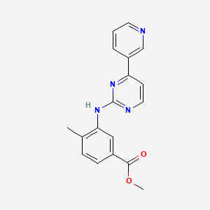 Chemical structure of Methyl 4-methyl-3-((4-(pyridin-3-yl)pyrimidin-2-yl)amino)benzoate
