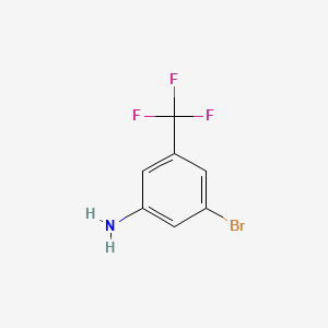 Chemical structure of 3-Bromo-5-(trifluoromethyl)aniline