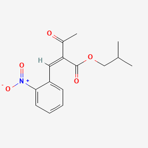 Chemical structure of Isobutyl 2-(2-nitrobenzylidene)acetoacetate