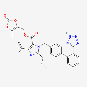 Chemical structure of DES(1-hydroxy-1-methylethyl)-(1-methylethenyl)-olmesartan medoxomil