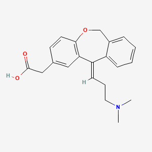 Chemical structure of (11E)-11-(3-(Dimethylamino)propylidene)-6,11-dihydrodibenz(b,e)oxepin-2-acetic acid
