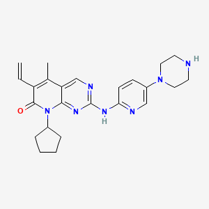 Chemical structure of 8-cyclopentyl-5-Methyl-2-((5-(piperazin-1-yl)pyridin-2-yl)aMino)-6-vinylpyrido[2,3-d]pyriMidin-7(8H)-one