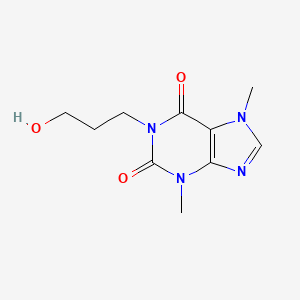 Chemical structure of 1-(3-Hydroxypropyl)-3,7-dimethyl-3,7-dihydro-1H-purine-2,6-dione