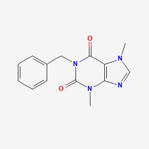 Chemical structure of 1-Benzyltheobromine