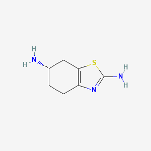 Chemical structure of 2,6-Diamino-4,5,6,7-tetrahydrobenzothiazole, (S)-