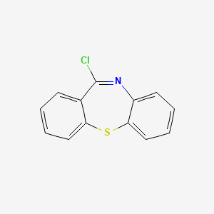 Chemical structure of 11-Chlorodibenzo(b,f)(1,4)thiazepine