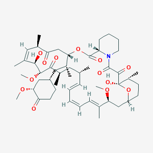 Chemical structure of (1R,9S,12S,15R,16E,18R,19R,21R,23S,24E,26E,28E,30S,32S,35R)-1,18-dihydroxy-19,30-dimethoxy-12-[(2R)-1-[(1S,3R)-3-methoxy-4-oxocyclohexyl]propan-2-yl]-15,17,21,23,29,35-hexamethyl-11,36-dioxa-4-azatricyclo[30.3.1.04,9]hexatriaconta-16,24,26,28-tetraene-2,3,10,14,20-pentone