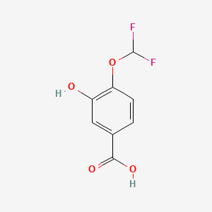 Chemical structure of 4-(Difluoromethoxy)-3-hydroxybenzoic acid