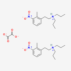 Chemical structure of 2-Methyl-3-Nitrophenylethyl-N,N-di-n-Propyl Ammonium Oxalate