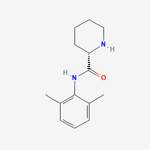 Chemical structure of 2',6'-Pipecoloxylidide, (+)-