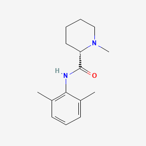 Chemical structure of (+)-Mepivacaine