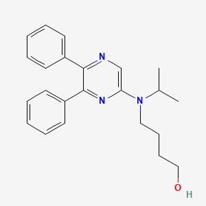 Chemical structure of 4-((5,6-Diphenyl-Pyrazin-2-yl)(isopropyl)amino)butan-1-ol