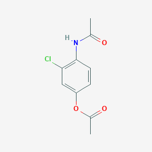 Chemical structure of 4-Acetamido-3-chlorophenyl acetate