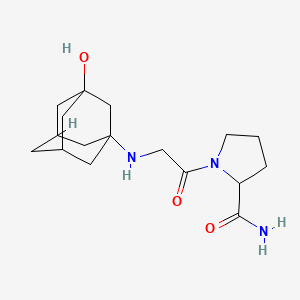 Chemical structure of Vildagliptin impurity k
