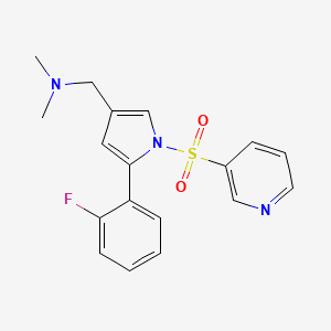 Chemical structure of 5-(2-Fluorophenyl)-N,N-dimethyl-1-(3-pyridinylsulfonyl)-1H-pyrrole-3-methanamine