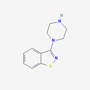 Chemical structure of 3-(1-Piperazinyl)-1,2-benzisothiazole
