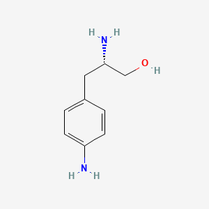 Chemical structure of (S)-2-amino-3-(4-aminophenyl)propan-1-ol