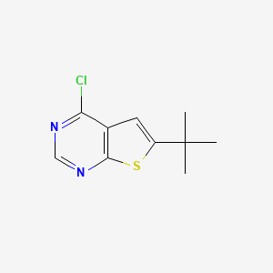 Chemical structure of 6-Tert-butyl-4-chlorothieno[2,3-d]pyrimidine