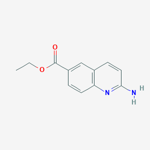 Chemical structure of Ethyl 2-aminoquinoline-6-carboxylate