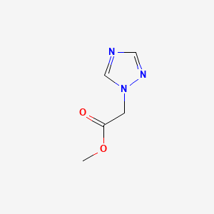 Chemical structure of methyl 2-(1H-1,2,4-triazol-1-yl)acetate