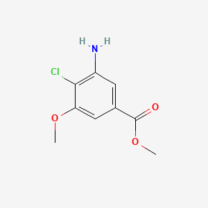 Chemical structure of Methyl 3-amino-4-chloro-5-methoxybenzoate
