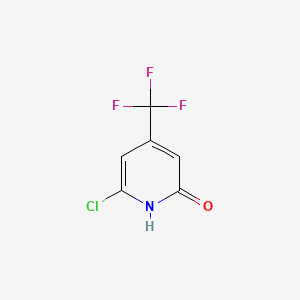 Chemical structure of 6-Chloro-4-(trifluoromethyl)pyridin-2-ol
