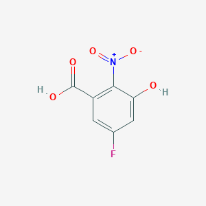 Chemical structure of 5-Fluoro-3-hydroxy-2-nitrobenzoic acid