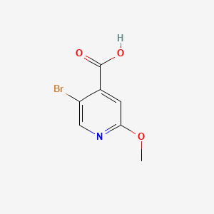 Chemical structure of 5-Bromo-2-methoxypyridine-4-carboxylic acid