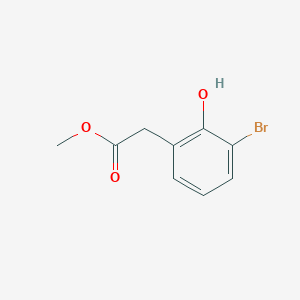 Chemical structure of Methyl 2-(3-bromo-2-hydroxyphenyl)acetate