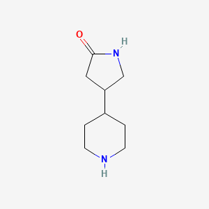 Chemical structure of 4-(Piperidin-4-yl)pyrrolidin-2-one