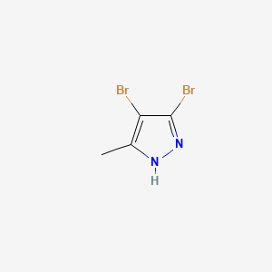 Chemical structure of 3,4-dibromo-5-methyl-1H-pyrazole