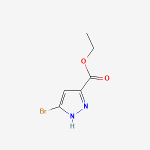 Chemical structure of Ethyl 5-bromo-1H-pyrazole-3-carboxylate