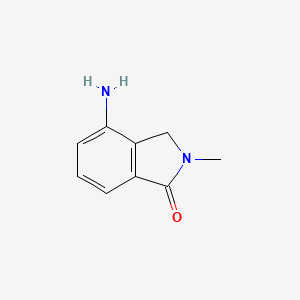Chemical structure of 4-Amino-2-methyl-2,3-dihydro-1H-isoindol-1-one