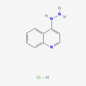 Chemical structure of 4-Hydrazinylquinoline--hydrogen chloride (1/1)