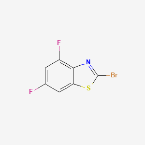Chemical structure of 2-Bromo-4,6-difluorobenzo[d]thiazole