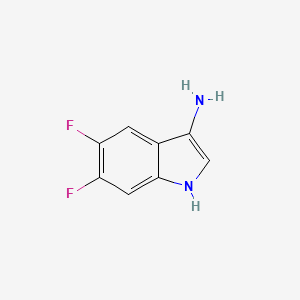 Chemical structure of 5,6-Difluoro-1H-indol-3-amine