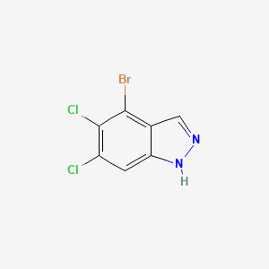 Chemical structure of 4-Bromo-5,6-dichloro-1H-indazole