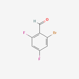 Chemical structure of 2-Bromo-4,6-difluorobenzaldehyde