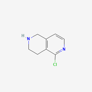 Chemical structure of 5-Chloro-1,2,3,4-tetrahydro-2,6-naphthyridine