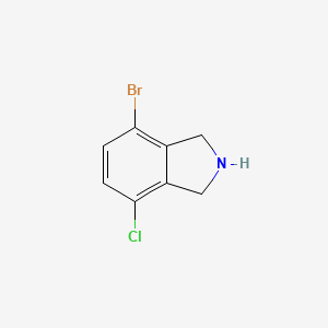 Chemical structure of 4-Bromo-7-chloroisoindoline